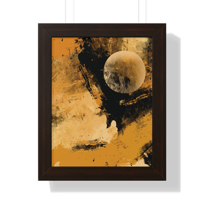 Distant Worlds Abstract Piece - Framed Vertical Poster