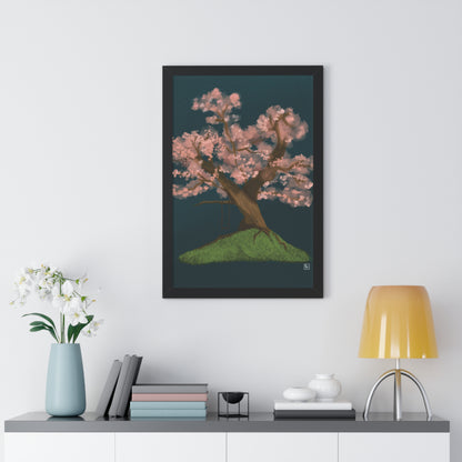 Cherry Blossom - Framed Vertical Poster