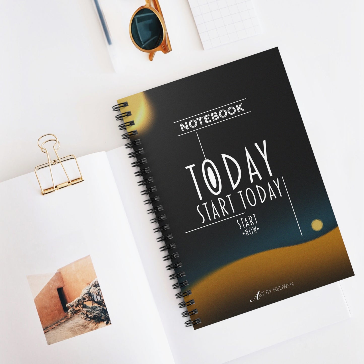 Start Today Start Now - Spiral Notebook - Ruled Line