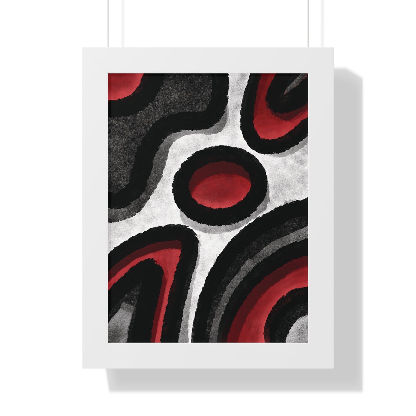 Surrounded Abstract Piece - Framed Vertical Poster - Noir Feel