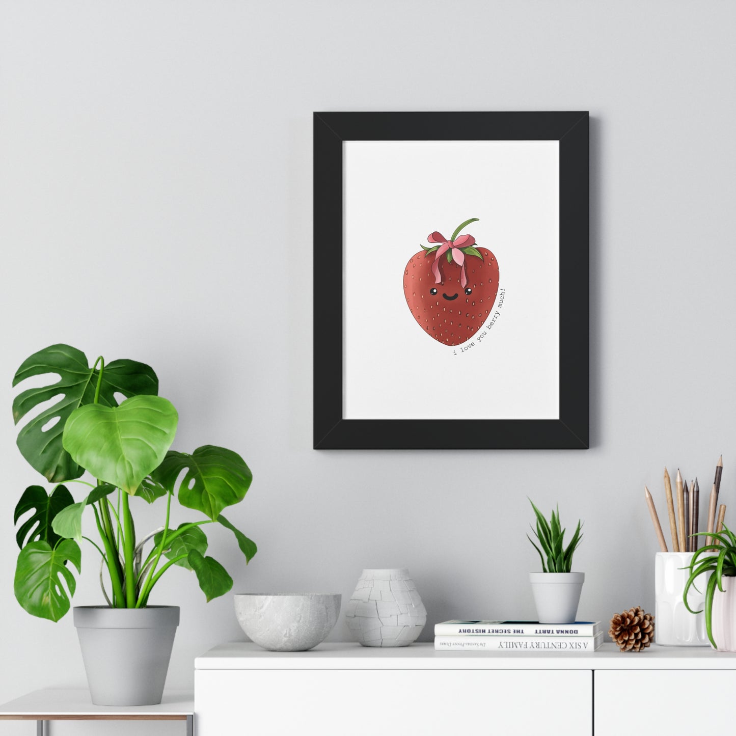 I Love You berry Much - Framed Vertical Poster