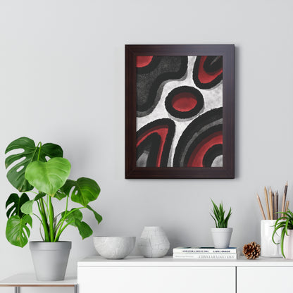 Surrounded Abstract Piece - Framed Vertical Poster - Noir Feel