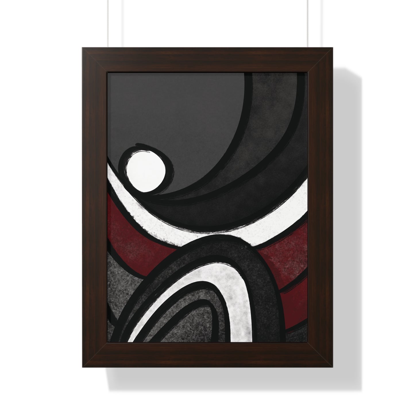 Ebb and Flow Abstract Piece - Framed Vertical Poster