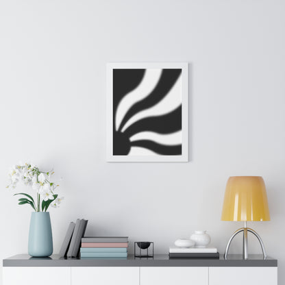 Rays - Black and White - Framed Vertical Poster