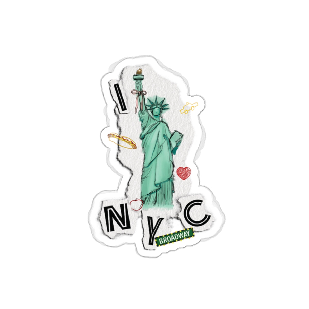 I Love NYC - Collage Design - Sticker