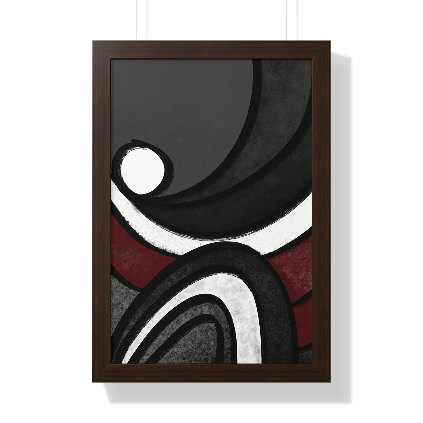 Ebb and Flow Abstract Piece - Framed Vertical Poster