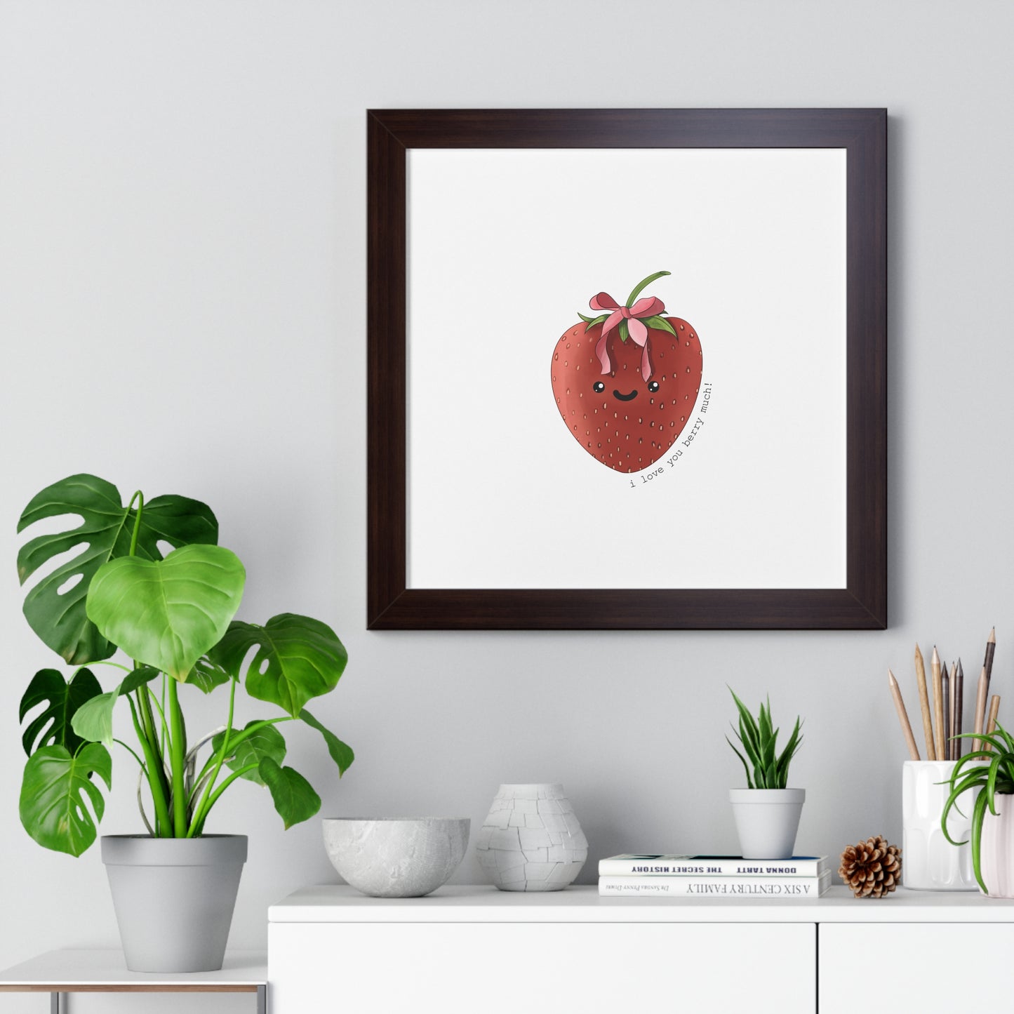 I Love You berry Much - Framed Vertical Poster