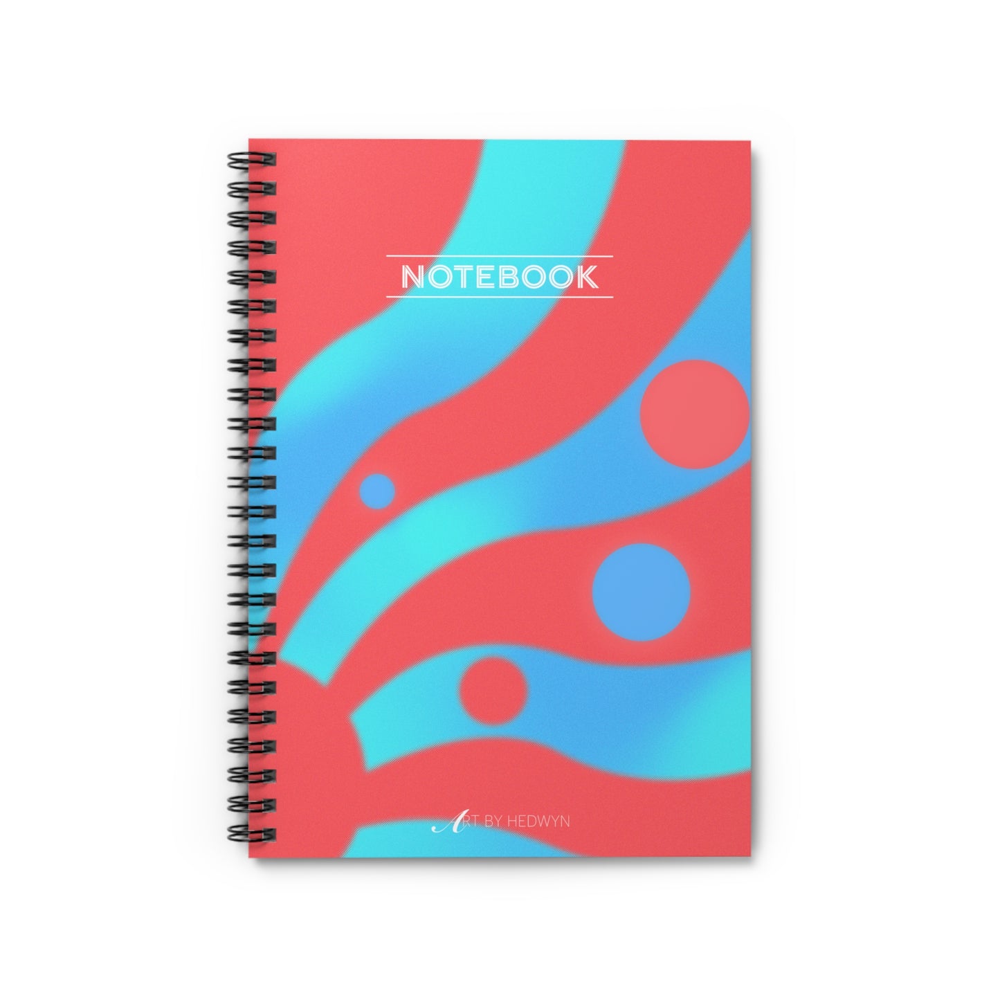 Rays Pink and Blue - Spiral Notebook - Ruled Line