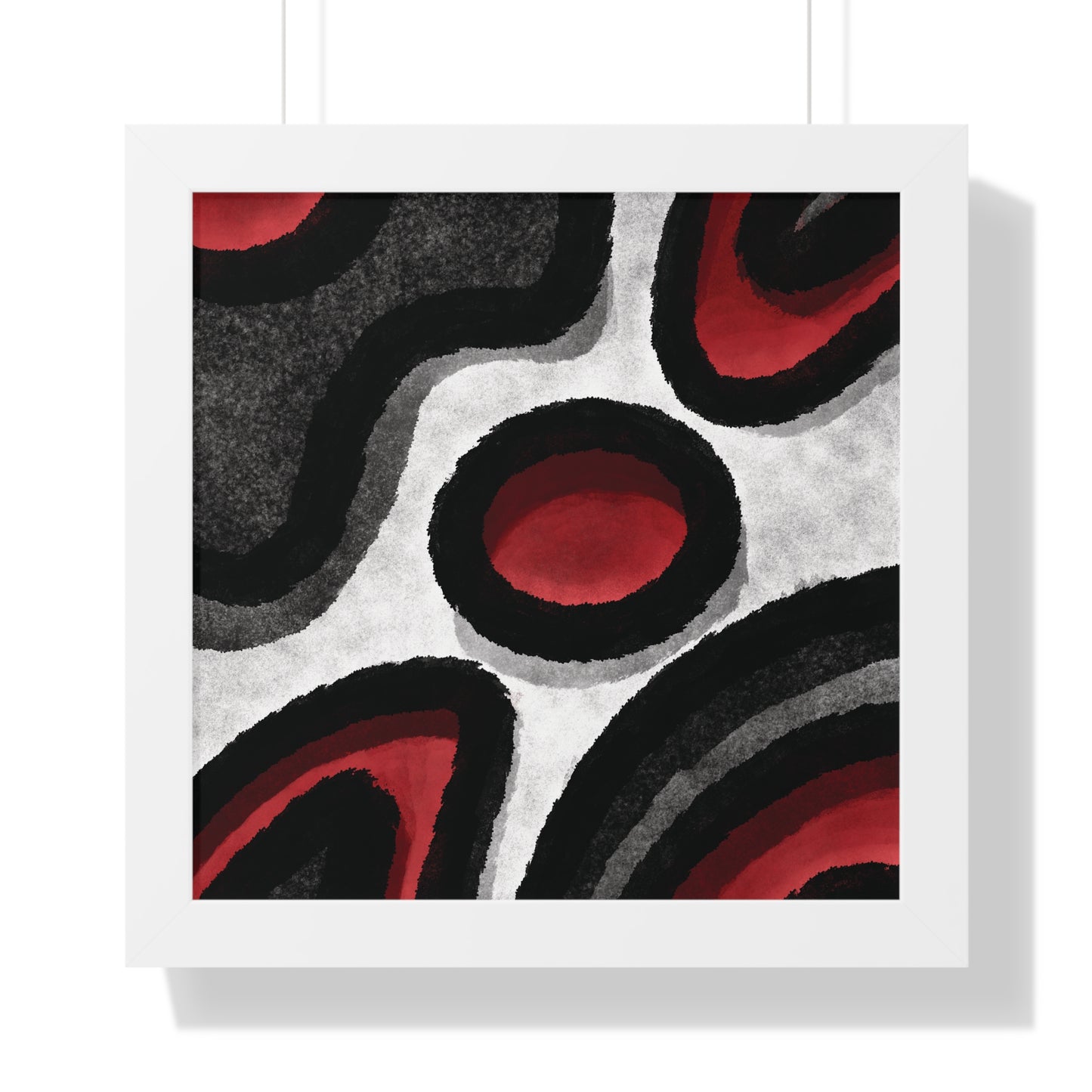 Surrounded Abstract Piece - Framed Vertical Poster - Noir Feel