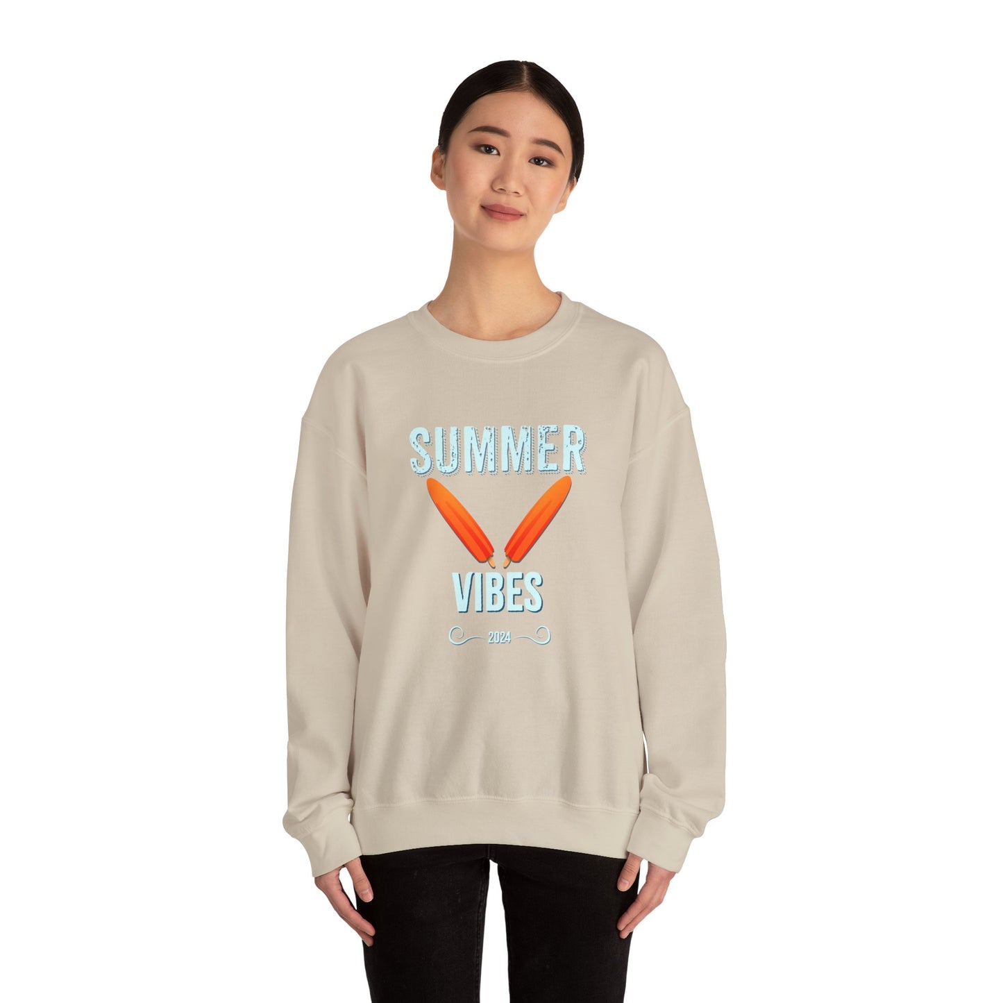 Retro Summer Vibes - Unisex Heavy Blend™ Crewneck Sweatshirt