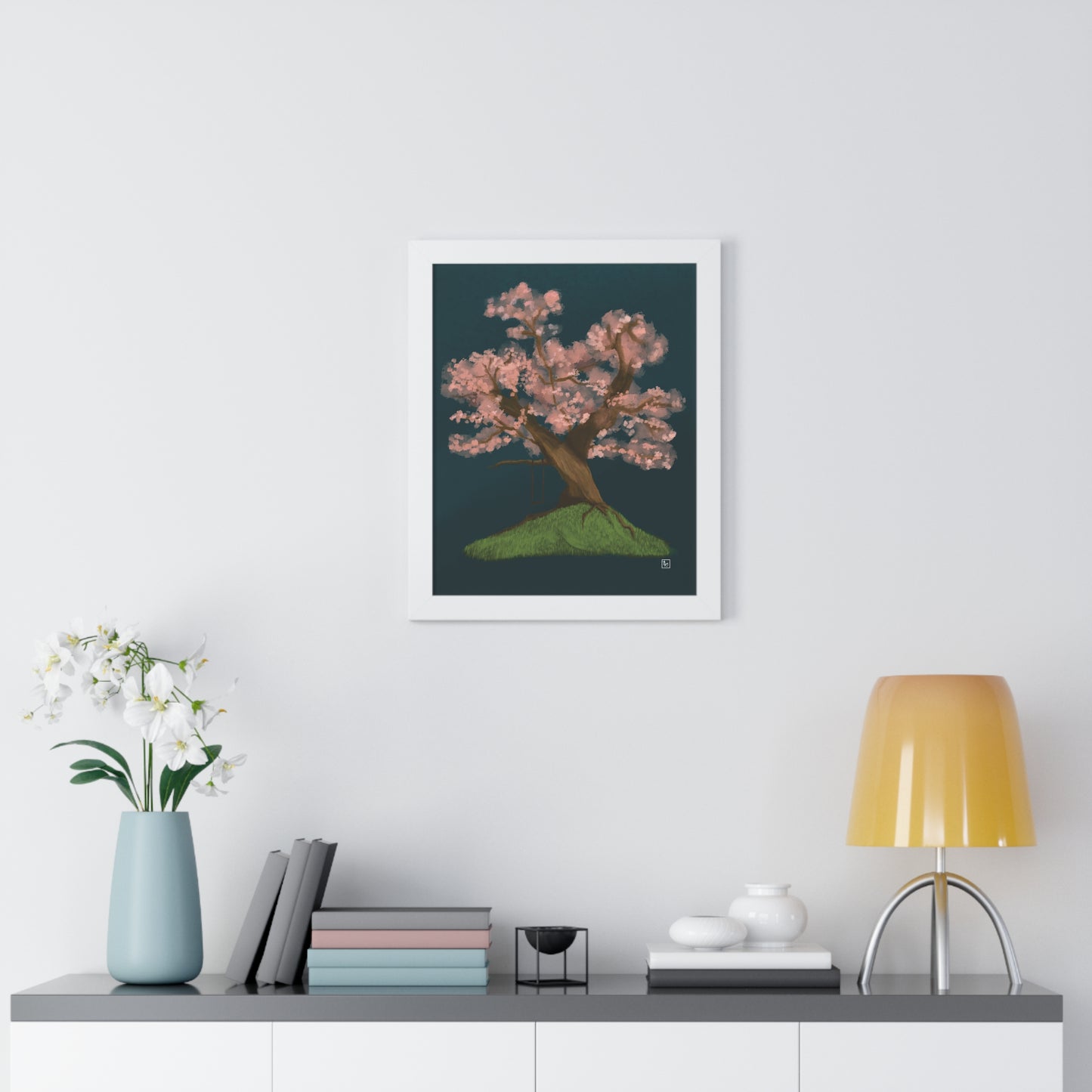 Cherry Blossom - Framed Vertical Poster