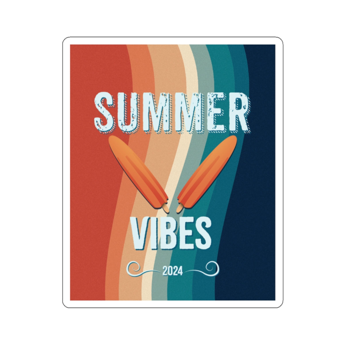 Retro Summer Vibes - Summer Sticker