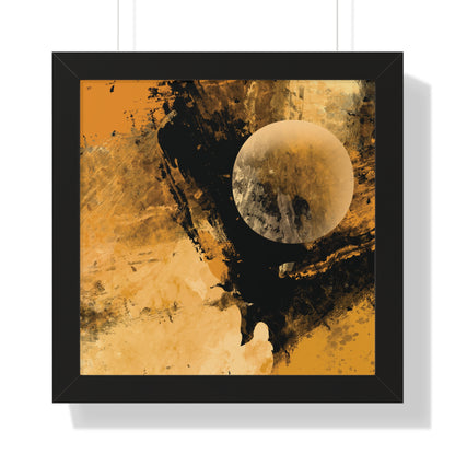 Distant Worlds Abstract Piece - Framed Vertical Poster