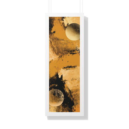 Distant Worlds Abstract Piece - Framed Vertical Poster