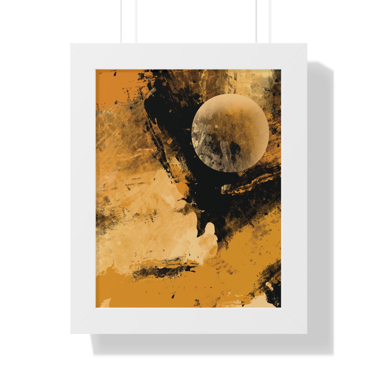 Distant Worlds Abstract Piece - Framed Vertical Poster