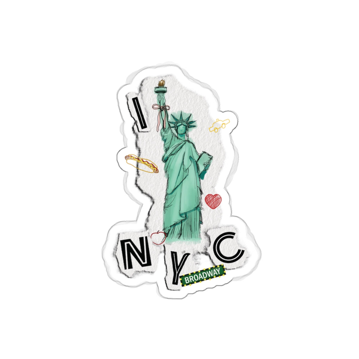 I Love NYC - Collage Design - Sticker