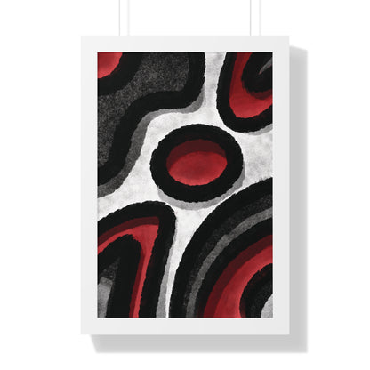 Surrounded Abstract Piece - Framed Vertical Poster - Noir Feel