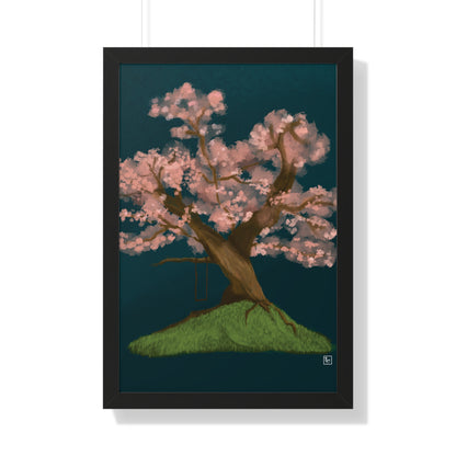 Cherry Blossom - Framed Vertical Poster