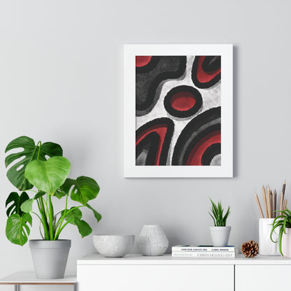 Surrounded Abstract Piece - Framed Vertical Poster - Noir Feel