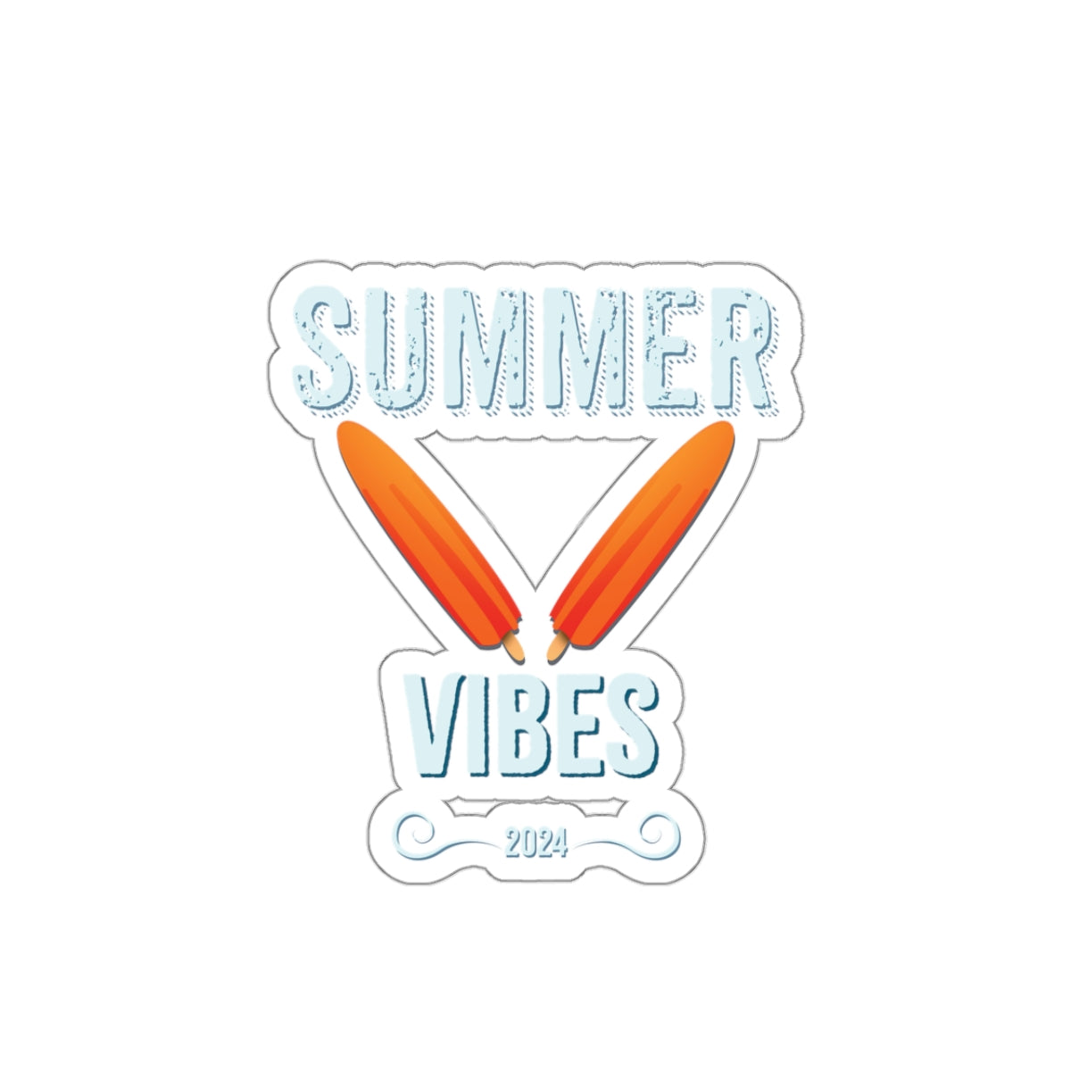 Retro Summer Vibes (No Background)- Summer Sticker