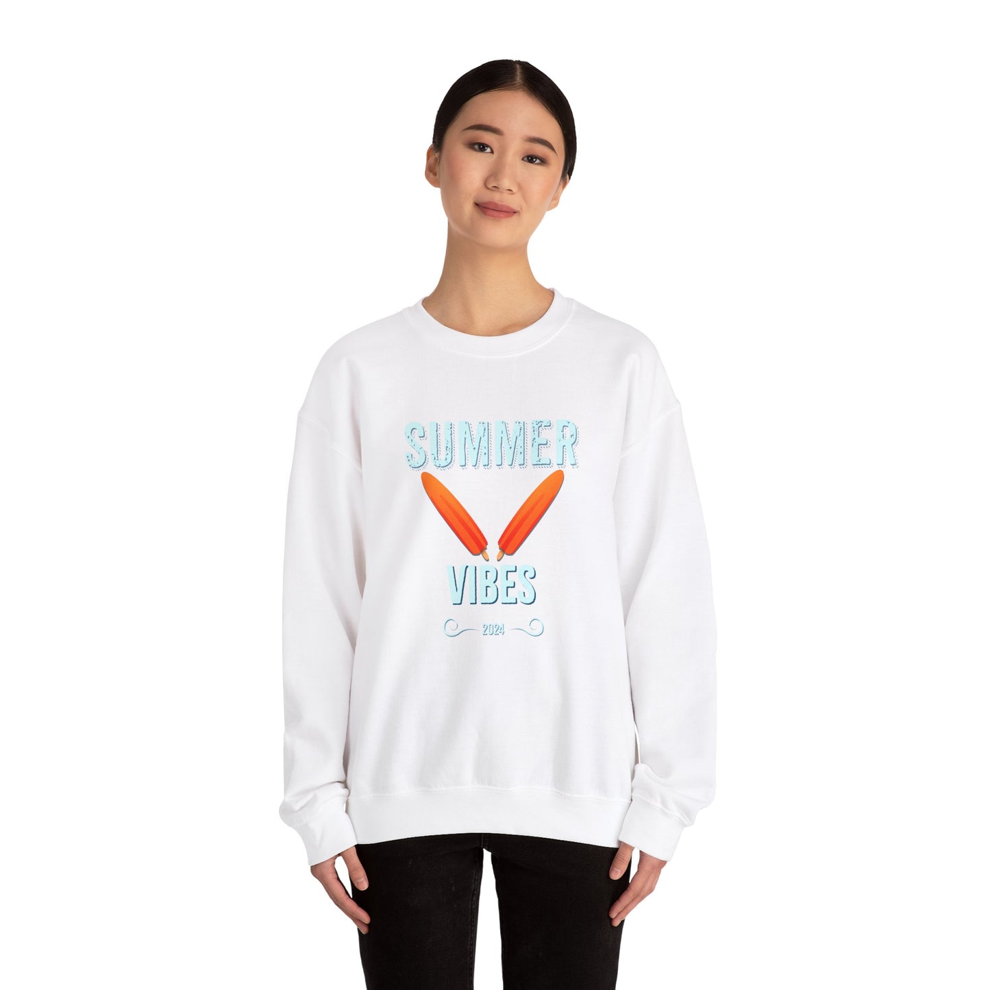 Retro Summer Vibes - Unisex Heavy Blend™ Crewneck Sweatshirt