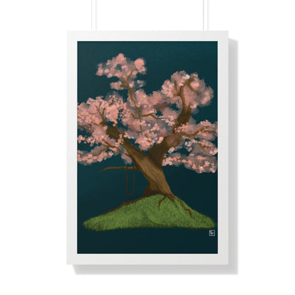 Cherry Blossom - Framed Vertical Poster