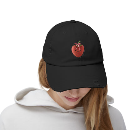 I Love You Berry Much - Strawberry - Distressed Cap