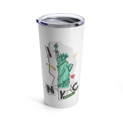 I Love NYC - Collage Design - Tumbler 20oz