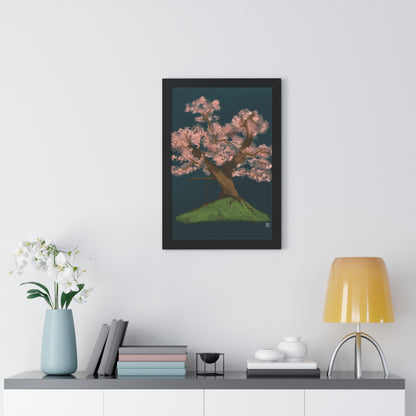 Cherry Blossom - Framed Vertical Poster