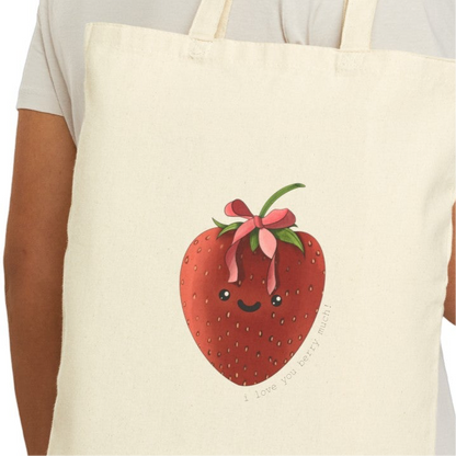 I Love You Berry Much - Cotton Canvas Tote Bag