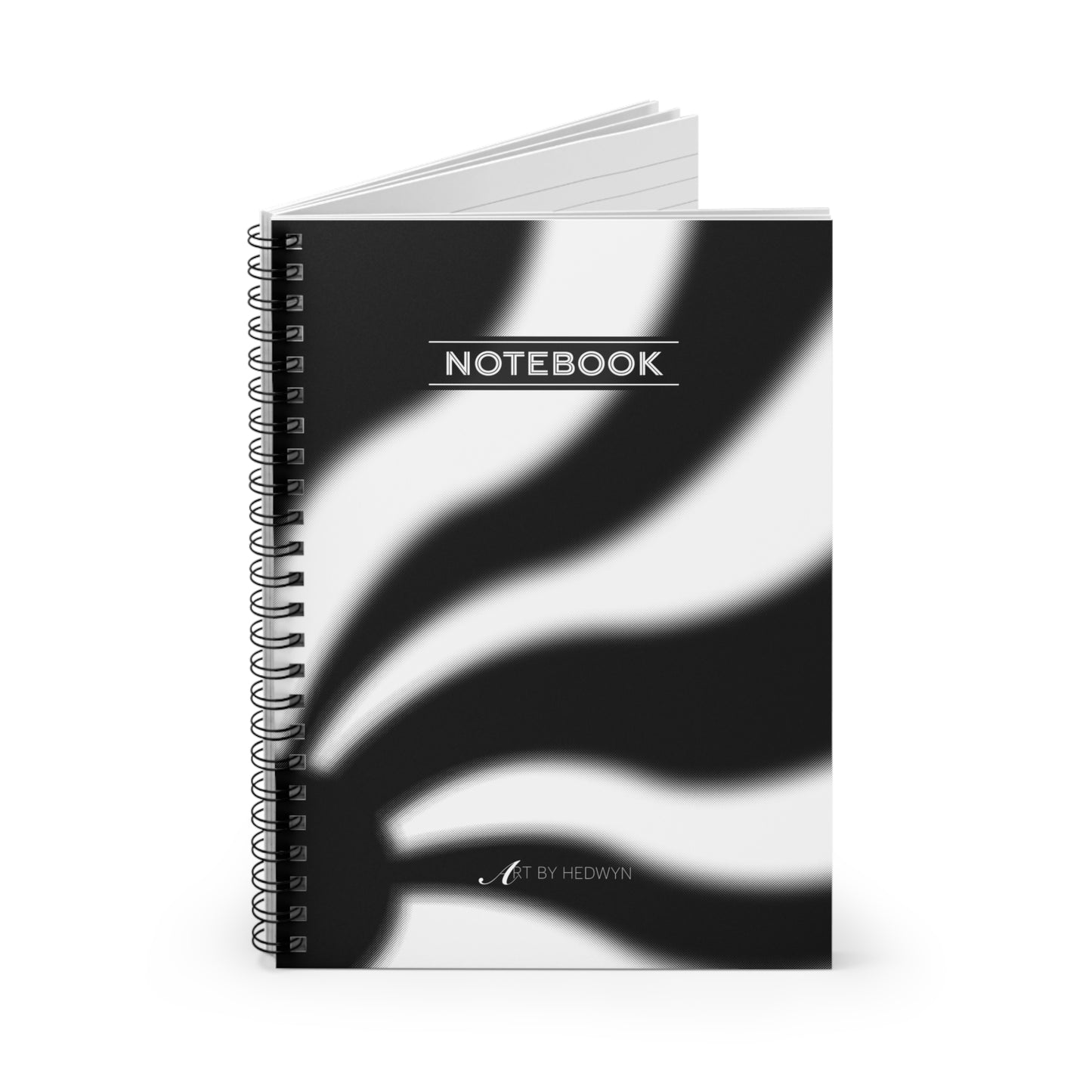 Rays Black and White - Spiral Notebook - Ruled Line