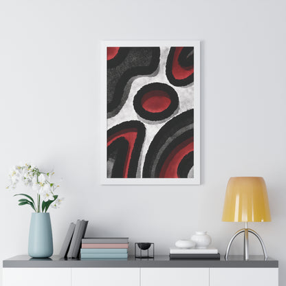 Surrounded Abstract Piece - Framed Vertical Poster - Noir Feel