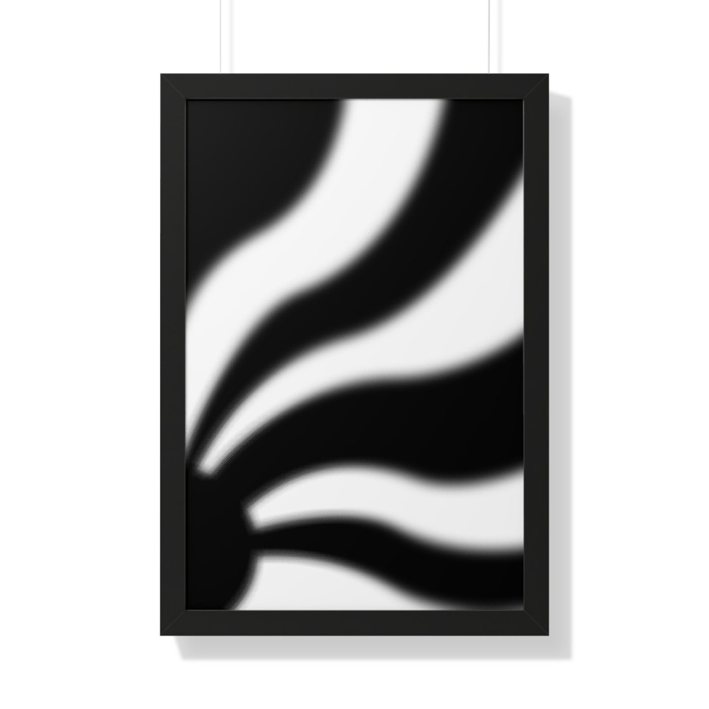 Rays - Black and White - Framed Vertical Poster