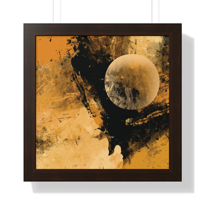 Distant Worlds Abstract Piece - Framed Vertical Poster