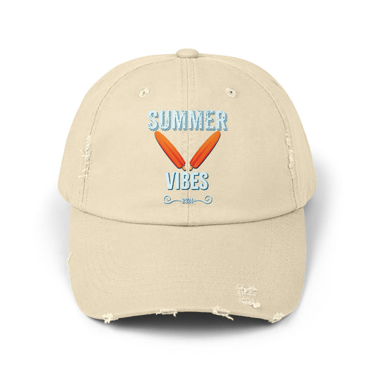 Retro Summer Vibes - Distressed Cap