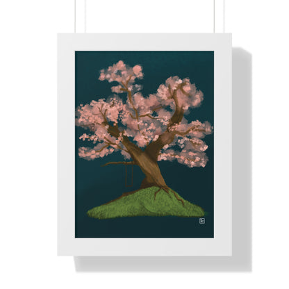 Cherry Blossom - Framed Vertical Poster