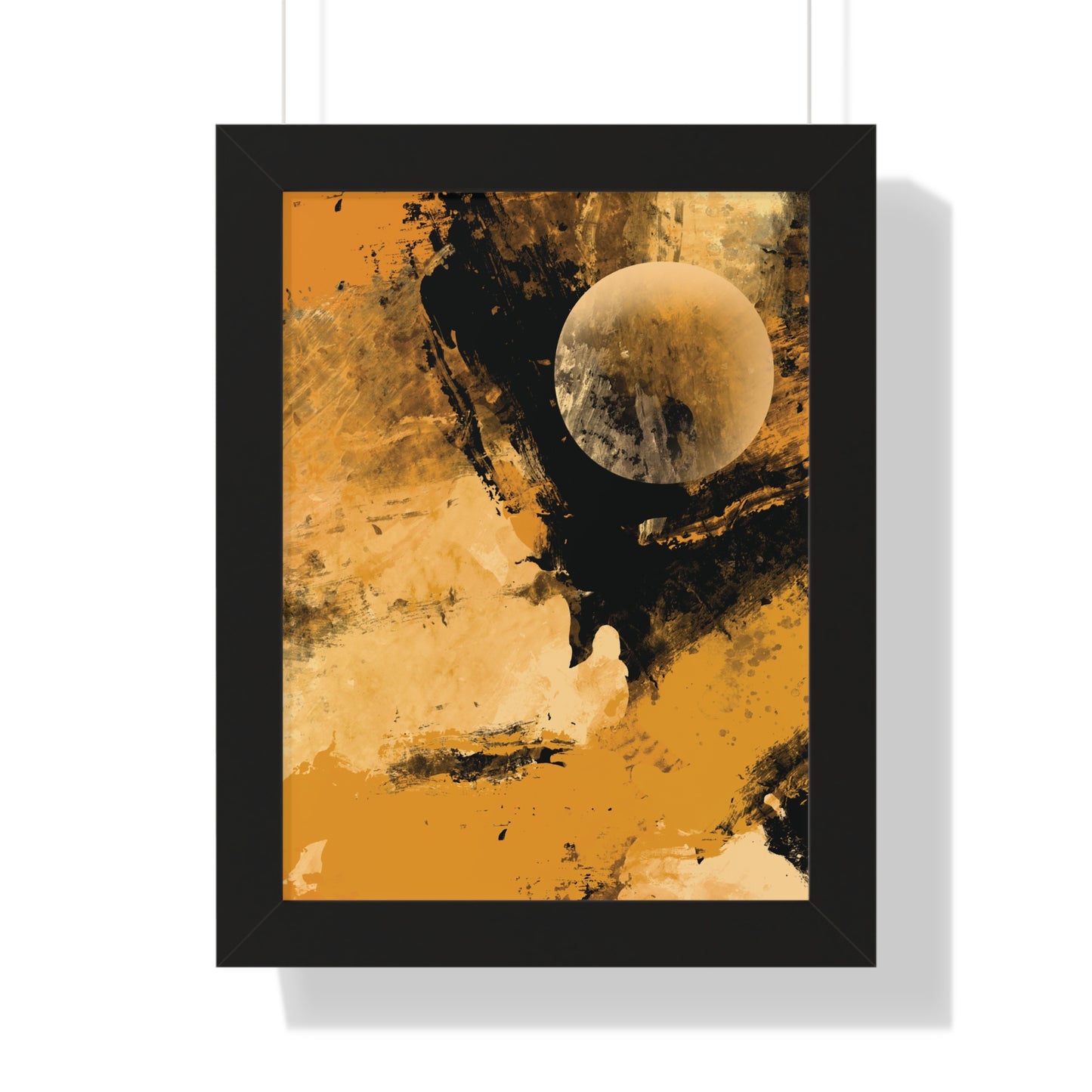 Distant Worlds Abstract Piece - Framed Vertical Poster