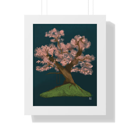 Cherry Blossom - Framed Vertical Poster