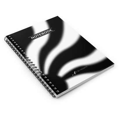 Rays Black and White - Spiral Notebook - Ruled Line