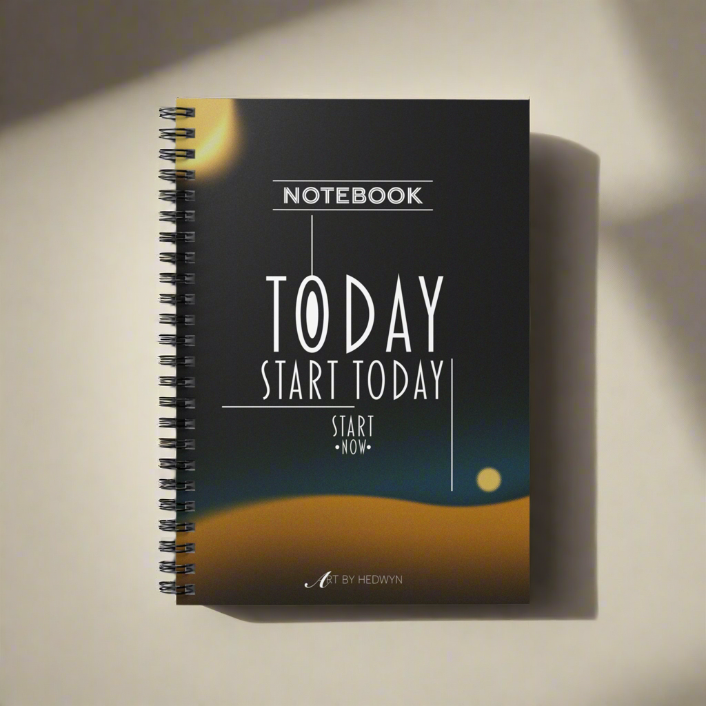 Start Today Start Now - Spiral Notebook - Ruled Line